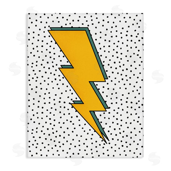 stupell industries JJ Design House LLC | Thunderbolt Comic Book Symbol Polka Dot Background Wall Art