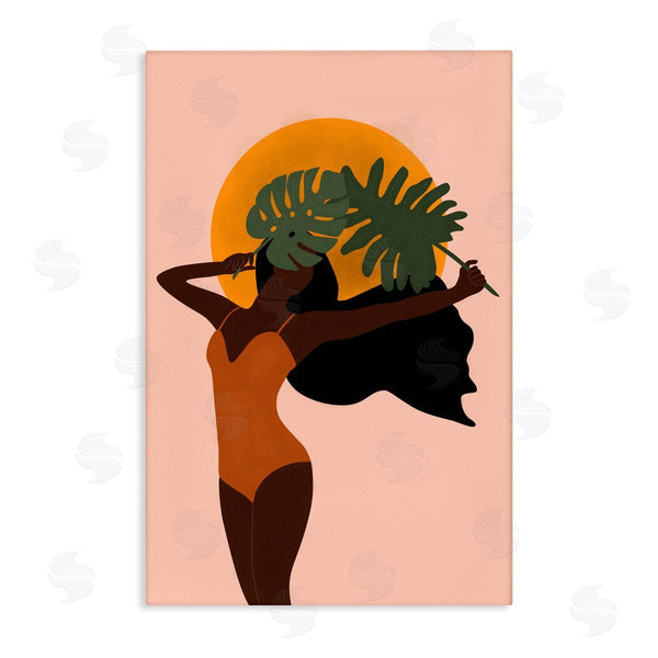 stupell industries JJ Design House LLC | Woman With Exotic Leaves