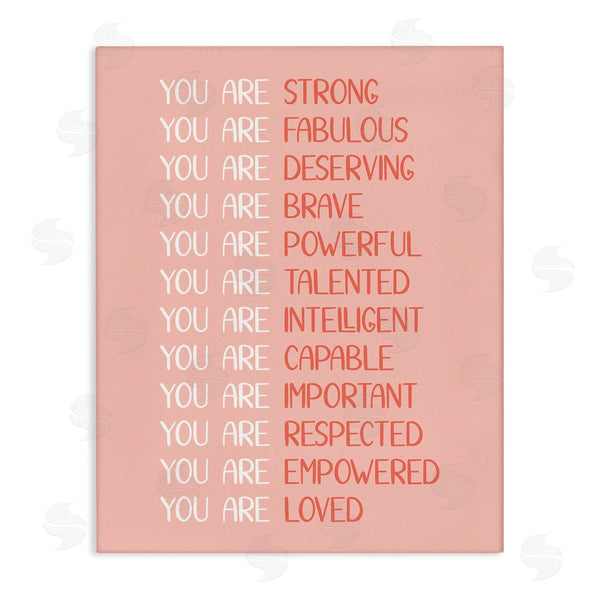 stupell industries JJ Design House LLC | You Are Positivity Phrases Pastel Pink Red Typography Wall Art
