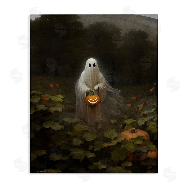 stupell industries Jo Moulton | Ghost in Pumpkin Patch