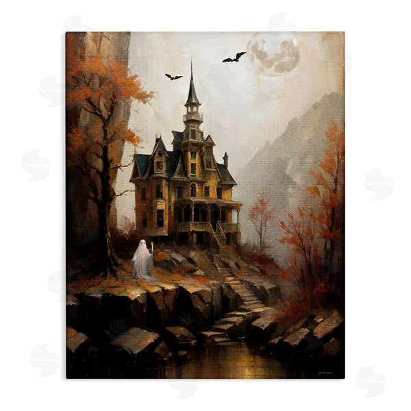stupell industries Jo Moulton | Haunted Castle with Ghost