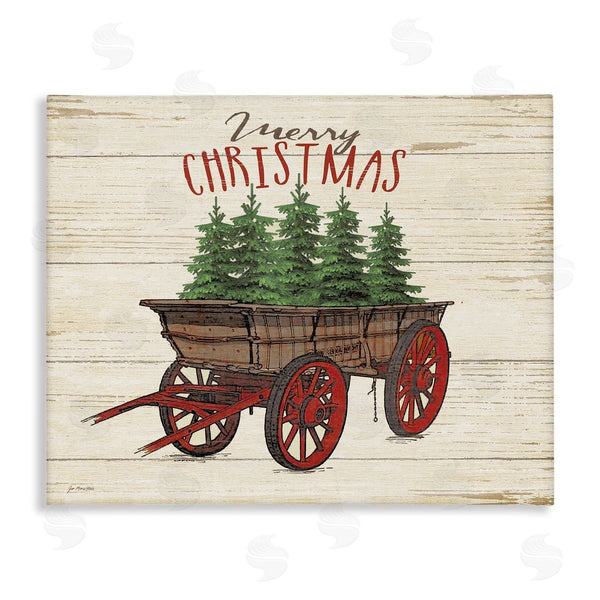 stupell industries Jo Moulton | Merry Christmas Tree Wagon