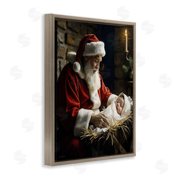 Stupell Industries Jo Moulton | Santa Claus & Baby Jesus Wall Art