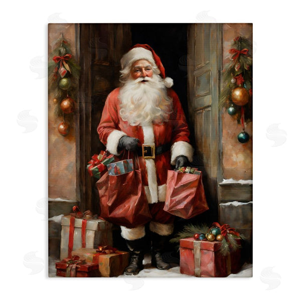 stupell industries Jo Moulton | Santa Claus on Doorstep Wall Art