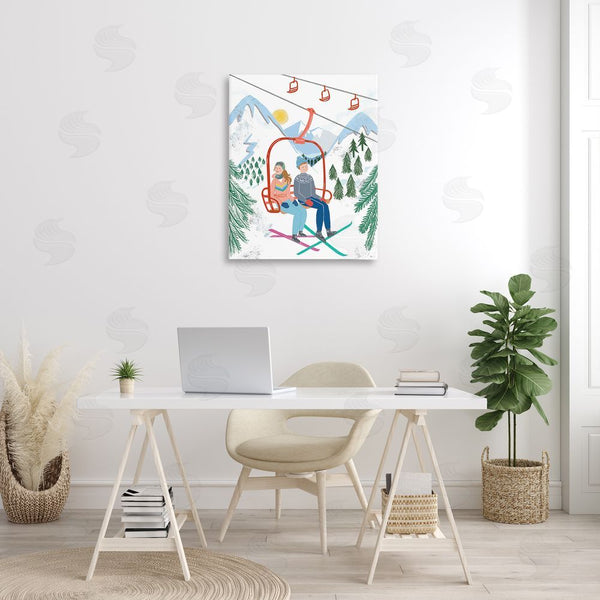 Stupell Industries Jo Reid | Winter Ski Lift Friends Wall Art