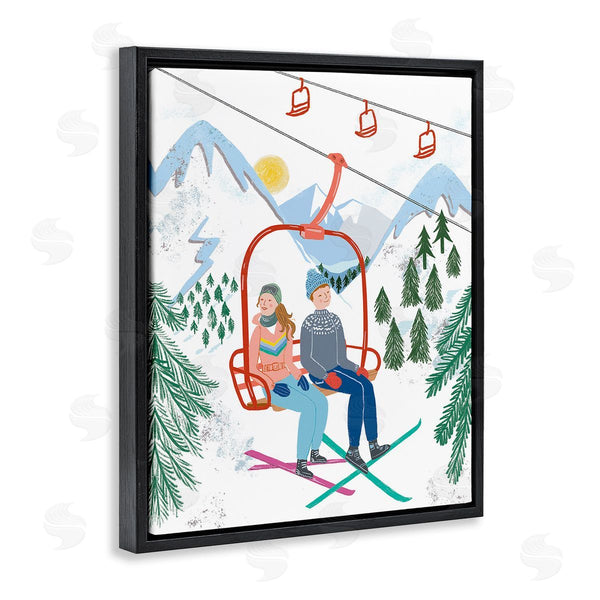 Stupell Industries Jo Reid | Winter Ski Lift Friends Wall Art