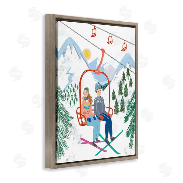 Stupell Industries Jo Reid | Winter Ski Lift Friends Wall Art