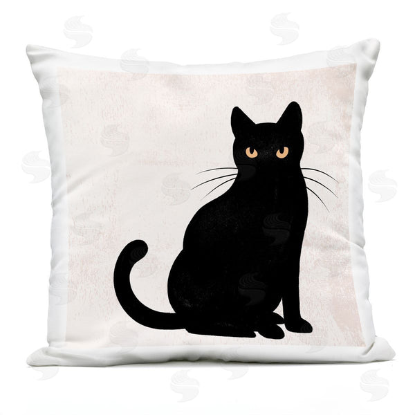 Stupell Industries Jo Taylor | Black Cat Eyes Silhouette Printed Throw Pillow