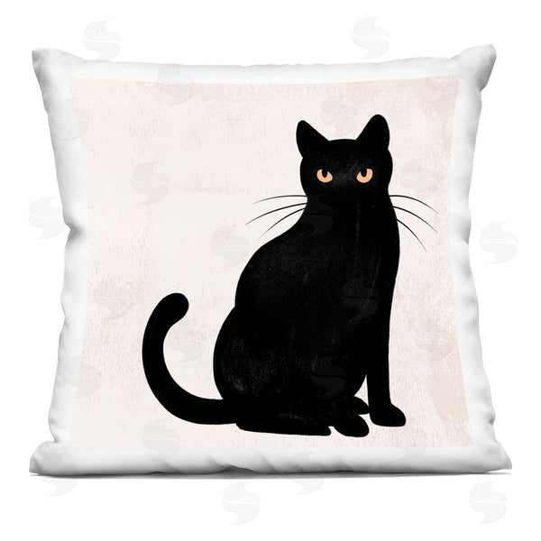 stupell industries Jo Taylor | Black Cat Eyes Silhouette Printed Throw Pillow