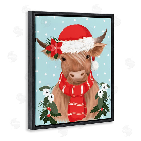 Stupell Industries Jo Taylor | Holiday Cattle With Holly Berries
