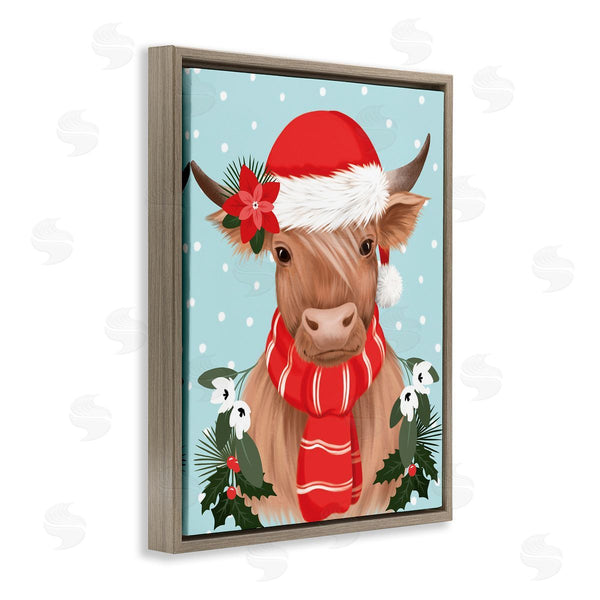 Stupell Industries Jo Taylor | Holiday Cattle With Holly Berries