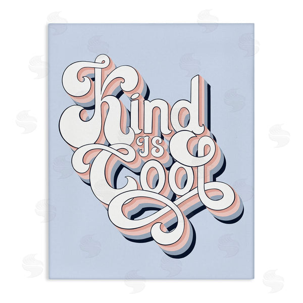 stupell industries Jo Taylor | Kind Is Cool Sentiment Groovy Retro Typography Wall Art