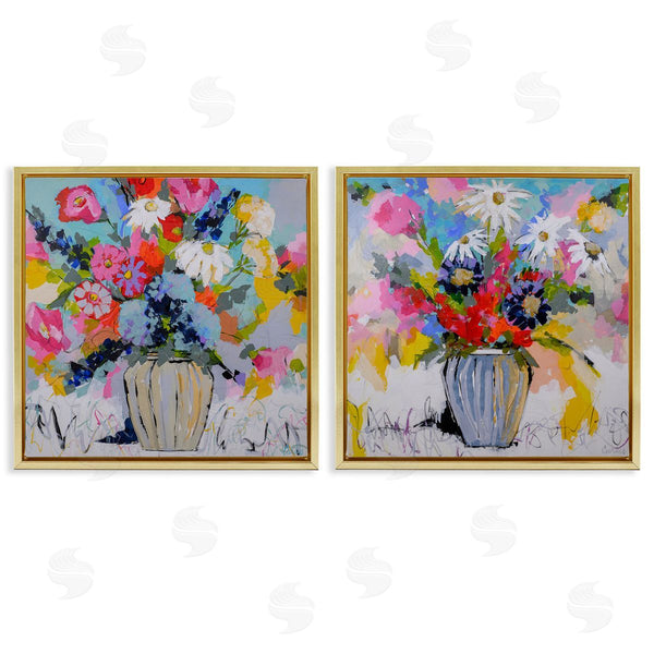 Stupell Industries Joan Curtis | Vibrant Flower Vase Collection