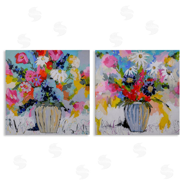 stupell industries Joan Curtis | Vibrant Flower Vase Collection