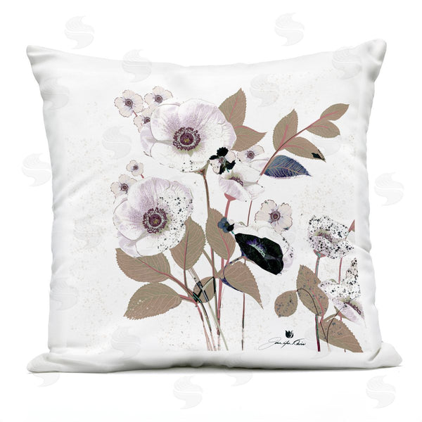 Stupell Industries Joan Davis | Answered Prayers White Flowers Printed Throw Pillow