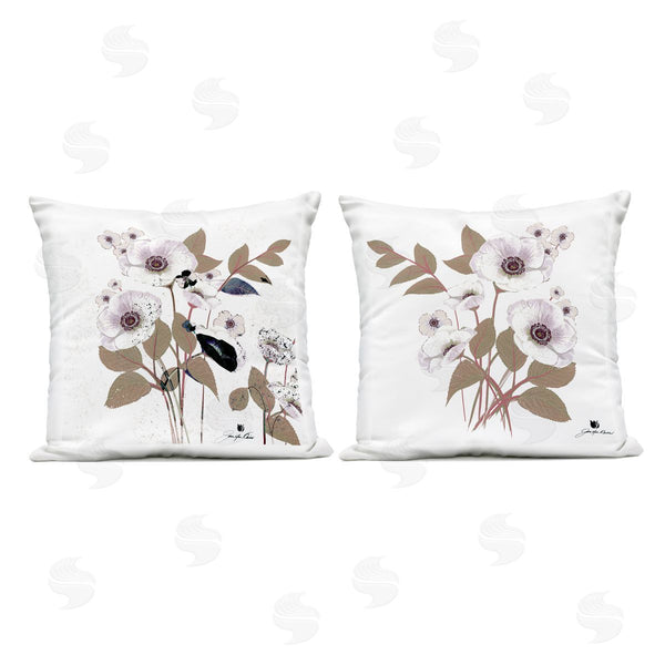 Stupell Industries Joan Davis | Close Prayers White Flowers Printed Throw Pillow Set