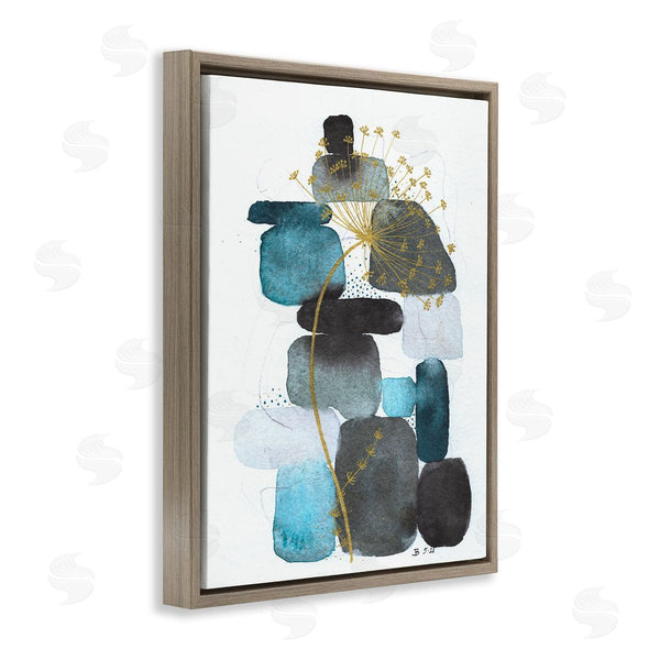 Stupell Industries Jocelyn Benford | Blue Nature Rocks Dandelion Wall Art