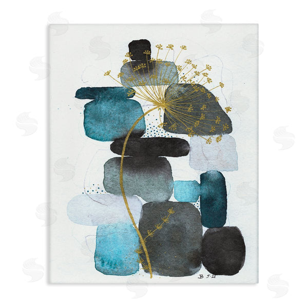 stupell industries Jocelyn Benford | Blue Nature Rocks Dandelion Wall Art
