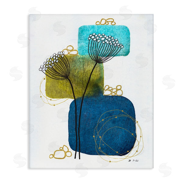stupell industries Jocelyn Benford | Dandelion Buds on Blue Wall Art