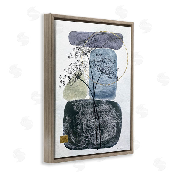 Stupell Industries Jocelyn Benford | Modern Layered Botanical Pebbles Wall Art