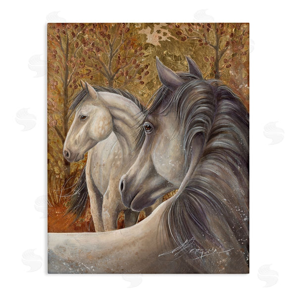 stupell industries Jody Bergsma | Horses in Autumnal Forest