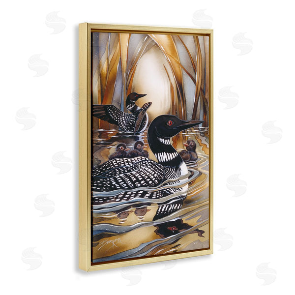 Stupell Industries Jody Bergsma | Loon Family Among Pond Ripples