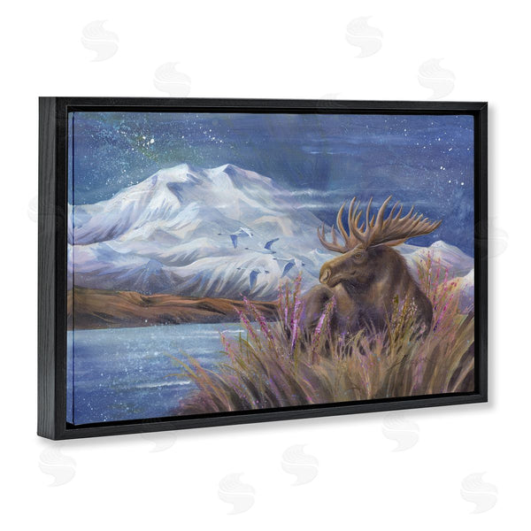 Stupell Industries Jody Bergsma | Moose & Snowy White Mountain
