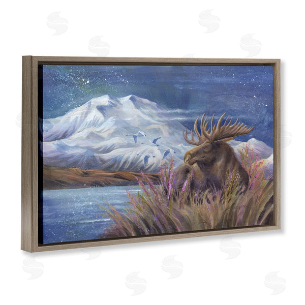 Stupell Industries Jody Bergsma | Moose & Snowy White Mountain