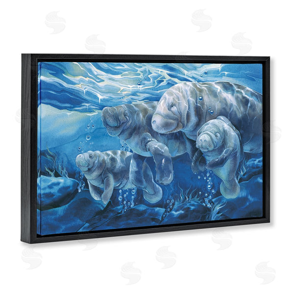Stupell Industries Jody Bergsma | Underwater Manatee Family