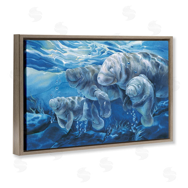 Stupell Industries Jody Bergsma | Underwater Manatee Family