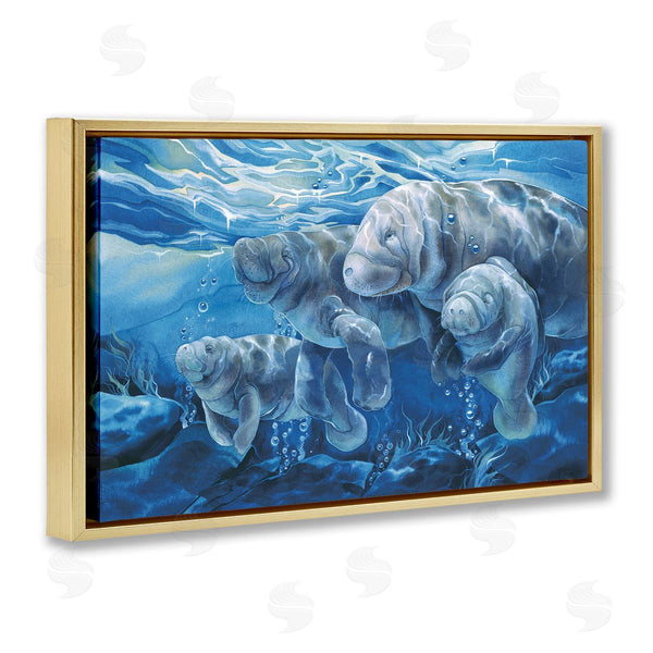 Stupell Industries Jody Bergsma | Underwater Manatee Family