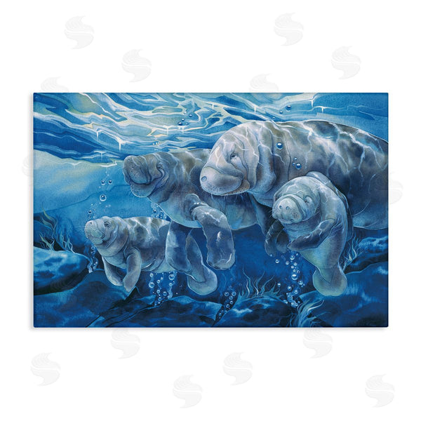 stupell industries Jody Bergsma | Underwater Manatee Family