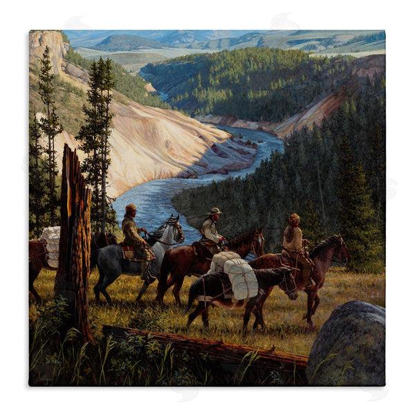 stupell industries Joe Velazquez | Yellowstone Equestrian Landscape Wall Art