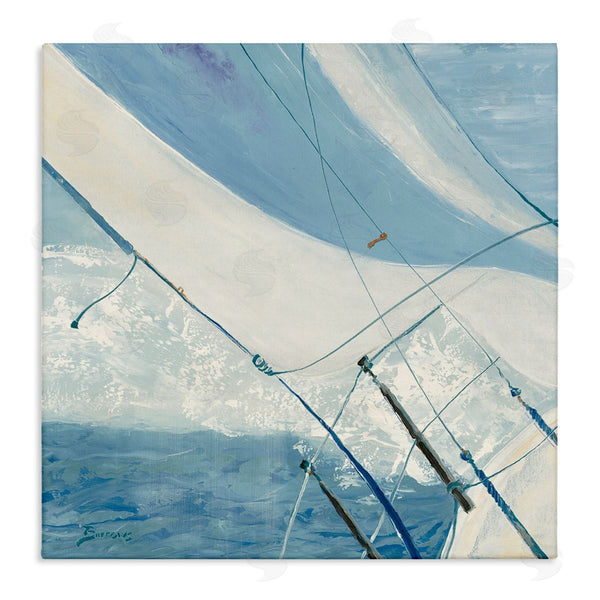 stupell industries John Burrows | Sailboat Splashing Waves Wall Art
