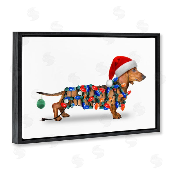 Stupell Industries John Hovenstine | Christmas Lights Wrapped Dog