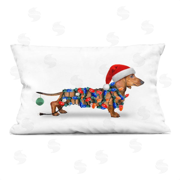 stupell industries John Hovenstine | Christmas Lights Wrapped Dog