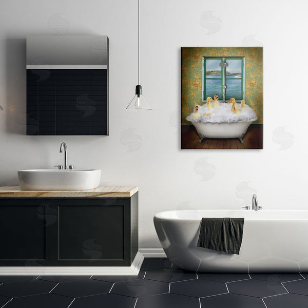 Stupell Industries John Hovenstine | Ducks Bathing Tub Ocean View Wall Art