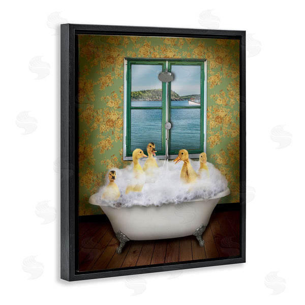 Stupell Industries John Hovenstine | Ducks Bathing Tub Ocean View Wall Art