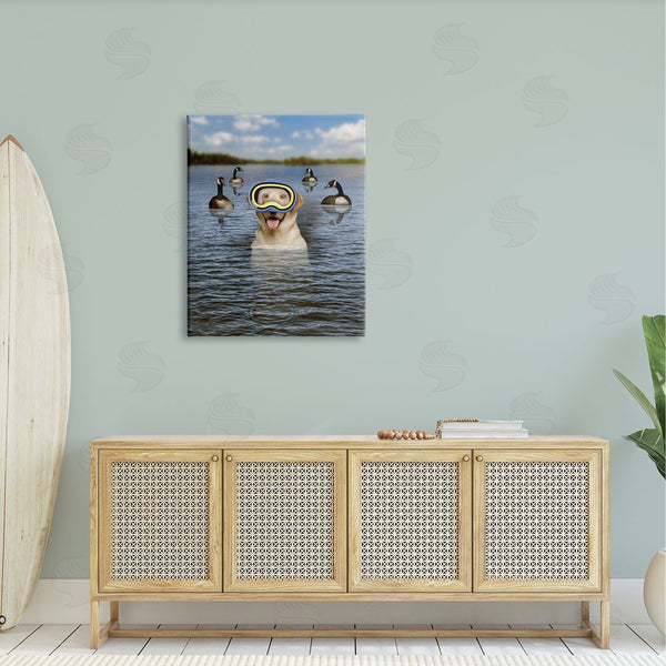 Stupell Industries John Hovenstine | Funny Dog Goggles Swimming Bay Wall Art