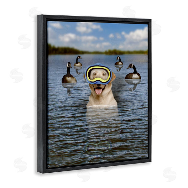Stupell Industries John Hovenstine | Funny Dog Goggles Swimming Bay Wall Art