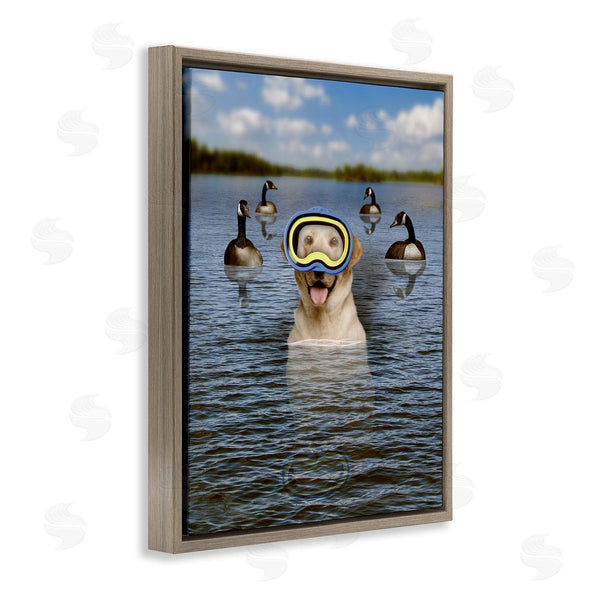 Stupell Industries John Hovenstine | Funny Dog Goggles Swimming Bay Wall Art