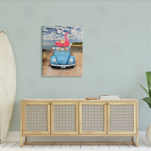 Stupell Industries John Hovenstine | Funny Summer Beach Vacation Geese Wall Art