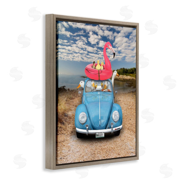 Stupell Industries John Hovenstine | Funny Summer Beach Vacation Geese Wall Art
