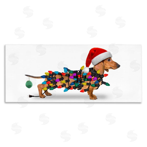stupell industries John Hovenstine | Holiday Lights Dachshund Wall Art
