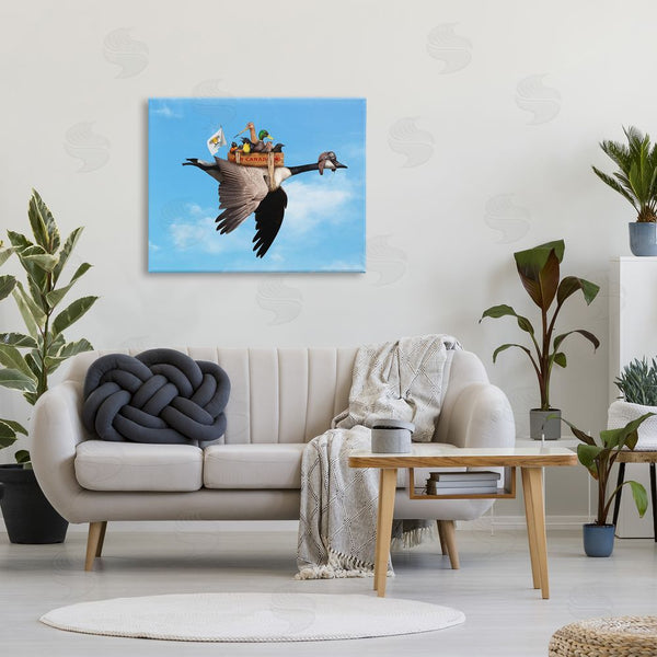 Stupell Industries John Hovenstine | Pilot Goose Flying Ducks Sky Wall Art