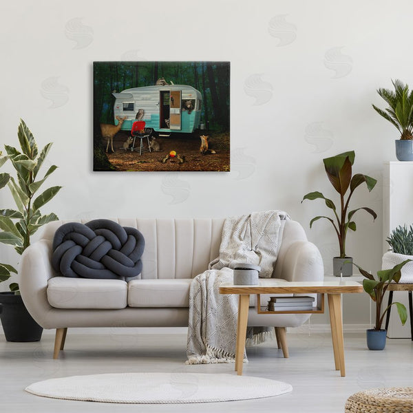 Stupell Industries John Hovenstine | RV Camping Woodland Wildlife Animals Wall Art