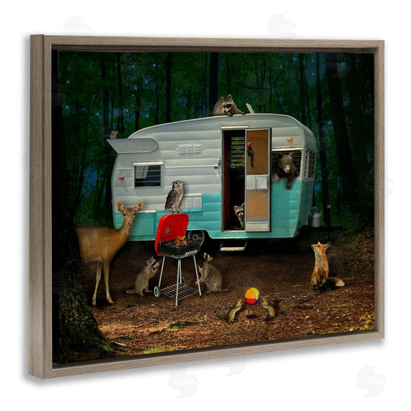 Stupell Industries John Hovenstine | RV Camping Woodland Wildlife Animals Wall Art