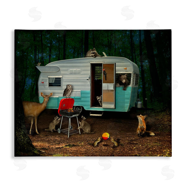 stupell industries John Hovenstine | RV Camping Woodland Wildlife Animals Wall Art