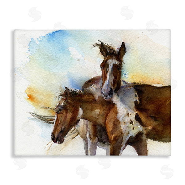 stupell industries John Keeling | Brown Horses Watercolor