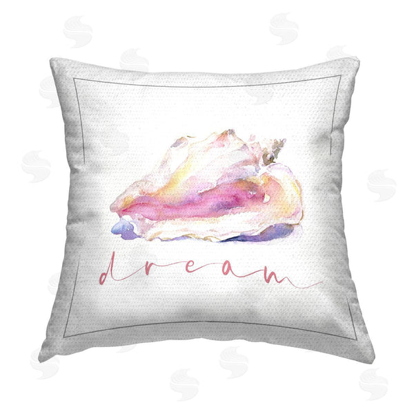Stupell Industries John Keeling | Conch Dream Phrase Printed Throw Pillow